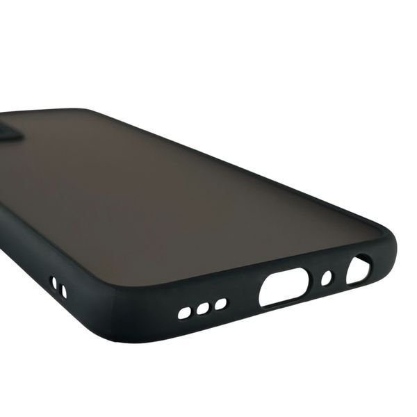 Чехол для Realme GT матовый с высокими бортами с защитой камеры на реалми гт черный 0013563 фото
