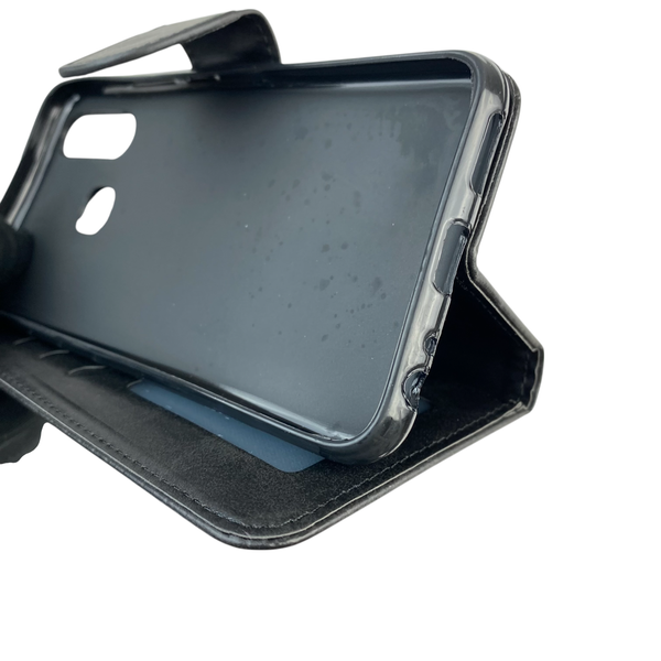 Чехол-книжка для телефона Vivo Y17 кожанная с магнитной застежкой на виво у17 черна 0025551 фото
