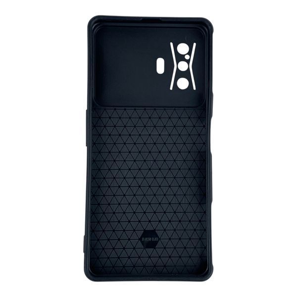 Чехол противоударный для Xiaomi Poco F4 GT с магнитной пластиной со шторкой на камере синий 0050799 фото