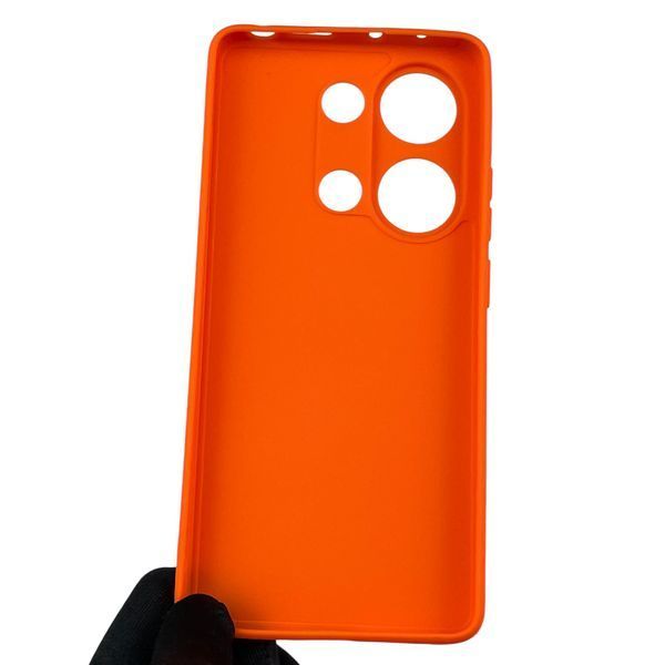 Чохол для Xiaomi Redmi Note 13 Pro 4G з квадратними гранями із захистом камери на сяомі редмі нот 13 про 4г помаранчевий 0012866 фото