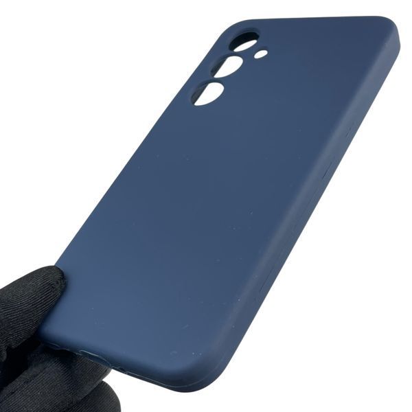 Чехол для Samsung Galaxy A35 5G (SM-A356B) силиконовый с микрофиброй на самсунг а35 5г темно-синий 0031947 фото