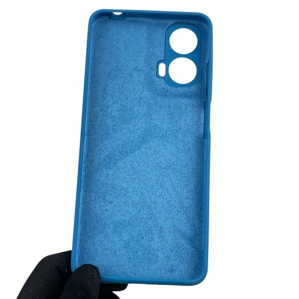 Чехол для Motorola Moto G24 (PB1E0003RS) силиконовый с микрофиброй нескользящий на моторола г24 синий 0031760 фото