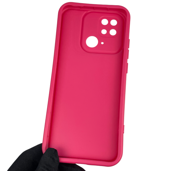 Чехол силиконовый Soft Touch с 3D принтом для Xiaomi Poco C40 малиновый (Полная защита камеры) 0042151 фото