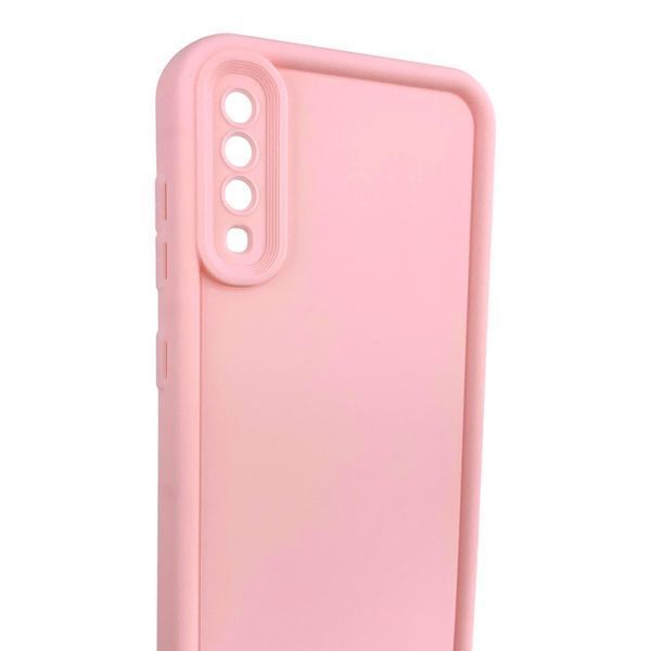 Чехол силиконовый Soft Touch для Samsung Galaxy A70 розовый (Полная защита камеры) 0054005 фото