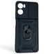 Чохол протиударний для Motorola G06 Power з магнітною пластиною зі шторкою на камері чорний 0050947 фото 1