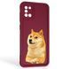 Чехол силиконовый Soft Touch с 3D принтом мема сибу для Samsung Galaxy A31 (SM-A315F) бордовый (Полная защита камеры) 0048094 фото 1