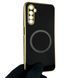 Чохол для Realme 6 з кільцем MagSafe із золотою окантовкою на реалмі 6 чорний gs1 0021369 фото 1