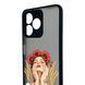 Чохол для телефона Realme Note 50 с 3D принтом дівчина маки колоски із захистом камери чорний 0059250 фото 4