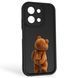 Чехол силиконовый Soft Touch с 3D принтом смешного теда мишки для Xiaomi Redmi 15C EU черный (Полная защита камеры) 0049251 фото 1