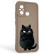 Чохол силіконовий оригінальний Soft Touch з 3D принтом злого кота для Xiaomi Redmi 12C коричневий (Повний захист камери) 0046650 фото 1