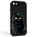 Чохол силіконовий Soft Touch з 3D принтом злого кота для Apple iPhone 8 чорний (Повний захист камери) 0047228 фото 1