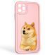 Чехол силиконовый оригинальный Soft Touch с 3D принтом мема сибу для Apple iPhone 11 Pro Max розовый (Полная защита камеры) 0047283 фото 1