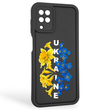 Чехол силиконовый Soft Touch с 3D принтом для Samsung Galaxy A12 (SM-A127F) черный (Полная защита камеры)