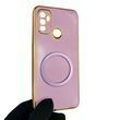 Чехол для OPPO A32 с кольцом MagSafe с золотой окантовкой на оппо а32 черничный gs1