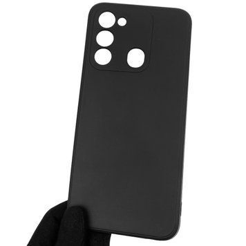 Чохол для TECNO Spark 8C KG5k протиударний однотонний із квадратними гранями та захистом камери на техно спарк 8с чорний 0001188 фото