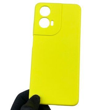 Чехол для Motorola Moto G24 (PB1E0003RS) силиконовый с микрофиброй нескользящий на моторола г24 желтый 0031761 фото