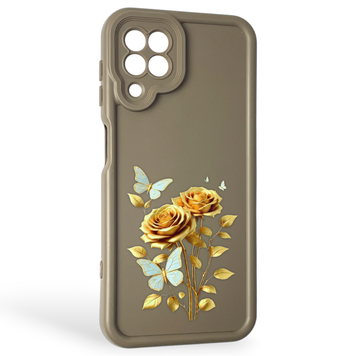 Чехол силиконовый Soft Touch с 3D принтом женским для Samsung Galaxy A22 4G (SM-A225F) коричневый (Полная защита камеры) 0042674 фото