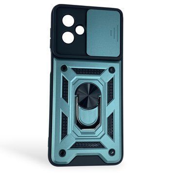 Чехол противоударный для Motorola G54 Power с магнитной пластиной со шторкой на камере зеленый 0050949 фото