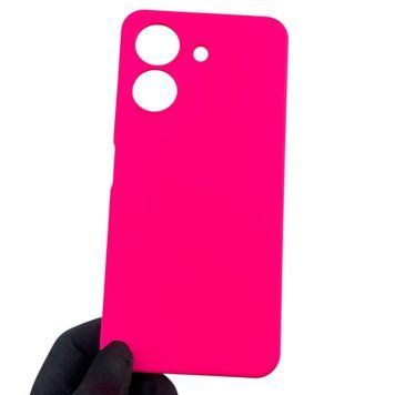 Чехол для Xiaomi Redmi 13C силиконовый с микрофиброй нескользящий на сяоми редми 13с малиновый 0032598 фото
