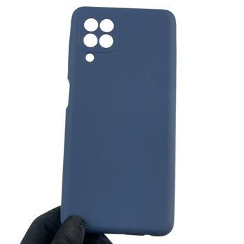 Чехол для Samsung Galaxy M22 4G (SM-M225F) силиконовый с микрофиброй на самсунг м22 4г темно-синий 0032127 фото