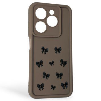 Чохол силіконовий Soft Touch з 3D принтом для TECNO Spark Go 2024 (BG6) коричневий (Повний захист камери) 0044477 фото