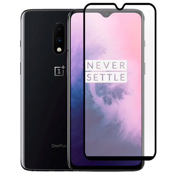 Защитное стекло для телефона OnePlus 7 противоударное полноэкранное на ванплас 7 черное 0038563 фото