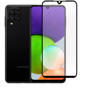 Защитное стекло для телефона Samsung Galaxy A22 4G (SM-A225F) противоударное на самсунг а22 4г черное 0038290 фото