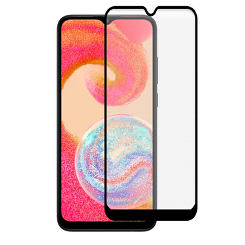 Защитное стекло МАТОВОЕ для телефона Samsung Galaxy A04e (SM-A042F) противоударное на самсунг а04е черное 0039199 фото