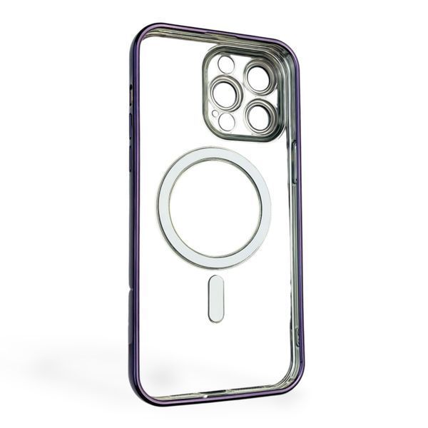 Чехол для Apple iPhone 14 Pro Max с линзами на камере с MagSafe на айфон 14 про макс фиолетовый 0034396 фото