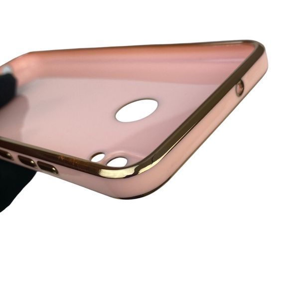 Чехол для Huawei Honor 8X JSN-L21 с кольцом-подставкой с золотой окантовкой на хуавей хонор 8х пудровый gs1 0020375 фото