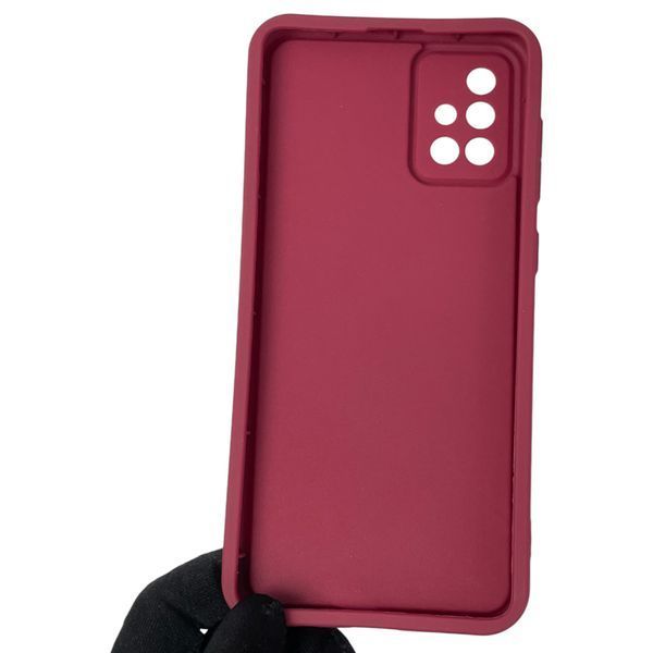 Чехол силиконовый Soft Touch для Samsung Galaxy A71 (SM-A715F) бордовый (Полная защита камеры) 0044053 фото