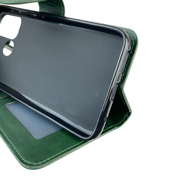 Чехол-книжка для телефона Motorola Moto G60 кожанная с магнитной застежкой на моторола г60 зеленая 0025238 фото