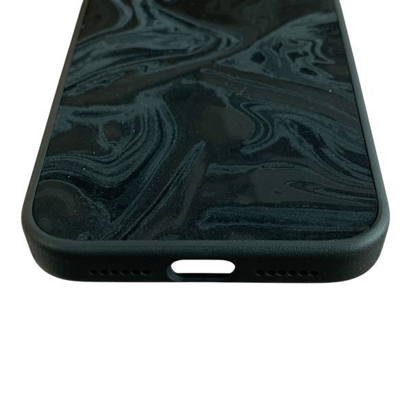 Чохол Kajsa Glamorous Fluid Art для iPhone 17 Pro Max чорний (MagSafe, металеве кільце камери, преміум) 0061995 фото
