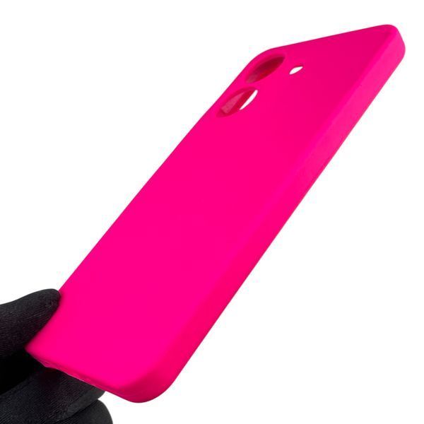 Чохол для Xiaomi Redmi 13C силіконовий з мікрофіброю нековзний на сяомі редмі 13с малиновий 0032598 фото