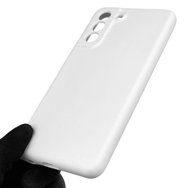 Чехол для Samsung Galaxy S21 FE (SM-G990B) силиконовый с микрофиброй нескользящий на самсунг с21 фе белый 0032173 фото