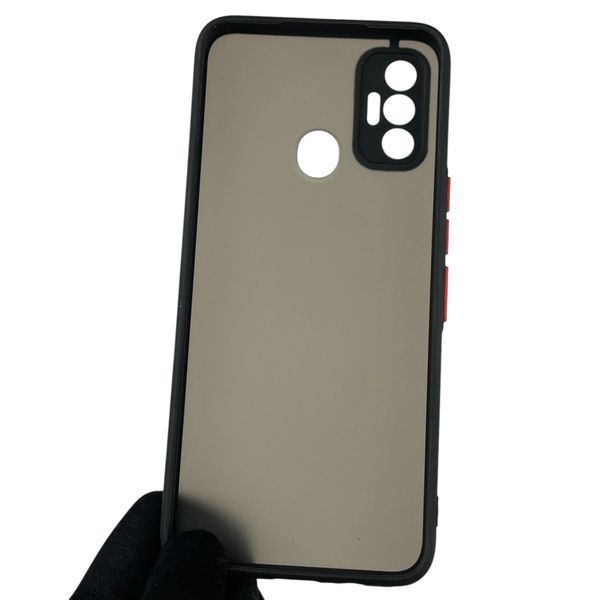 Чохол для Tecno Spark 7 (KF6n) матовий з високими бортами з захистом камери на техно спарк 7 чорний 0013412 фото