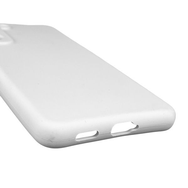 Чехол для Samsung Galaxy S21 FE (SM-G990B) силиконовый с микрофиброй нескользящий на самсунг с21 фе белый 0032173 фото