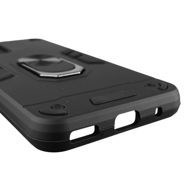 Чехол для телефона Motorola Moto E13 (PAXT0034) бронированный с кольцом-держателем на моторола е13 чёрный 0025630 фото