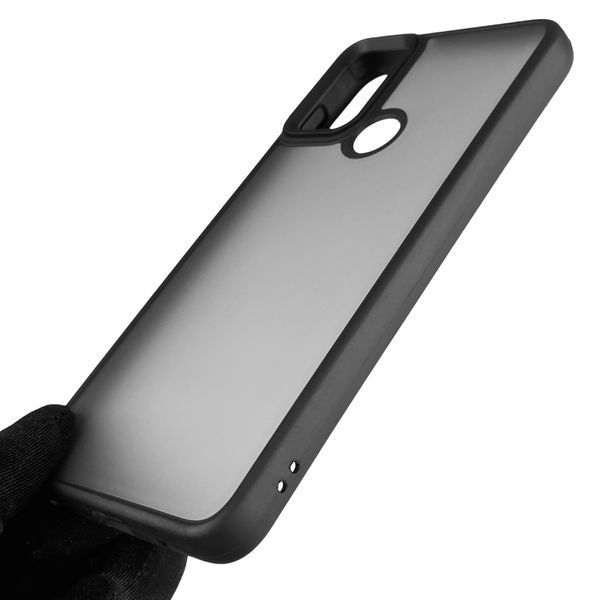 Чохол для Motorola Moto E30 протиударний матовий напівпрозорий з високими бортами на моторола е30 чорний 0000233 фото