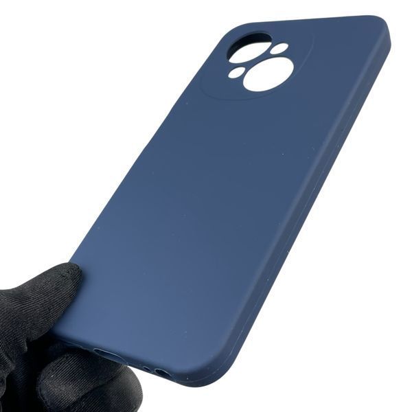 Чехол для Tecno Spark Go 2025 (KL4) силиконовый с микрофиброй нескользящий на техно спарк го 2025 темно-синий 0032314 фото