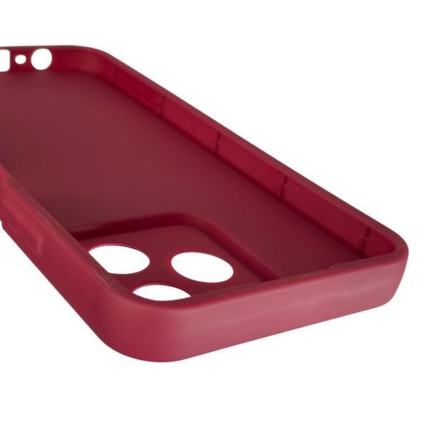 Чехол силиконовый Soft Touch с 3D принтом злой котик для Realme C51 бордовый (Полная защита камеры) 0047124 фото