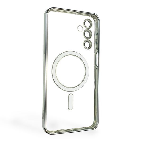 Чохол для Samsung Galaxy A15 (SM-A155M) з лінзами на камері з MagSafe на самсунг а15 срібний 0034454 фото