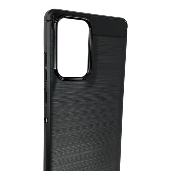 Чохол для телефона Motorola Edge 50 Fusion карбоновий протиударний з високими бортами чорний 0051856 фото