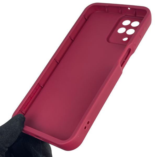 Чохол силіконовий Soft Touch з 3D принтом жіночим для Samsung Galaxy A12 (SM-A127F) бордовий (Повний захист камери) 0042617 фото