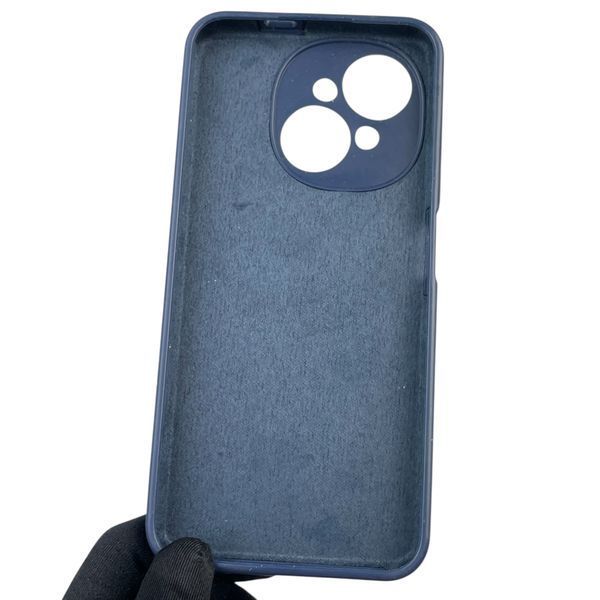 Чехол для Tecno Spark Go 2025 (KL4) силиконовый с микрофиброй нескользящий на техно спарк го 2025 темно-синий 0032314 фото