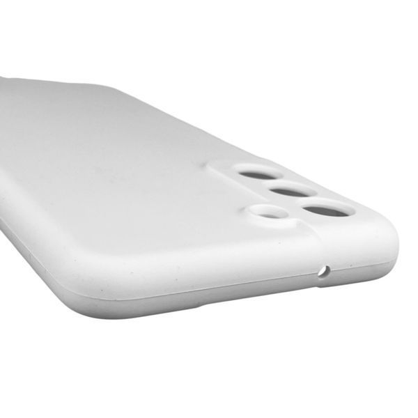 Чехол для Samsung Galaxy S21 FE (SM-G990B) силиконовый с микрофиброй нескользящий на самсунг с21 фе белый 0032173 фото