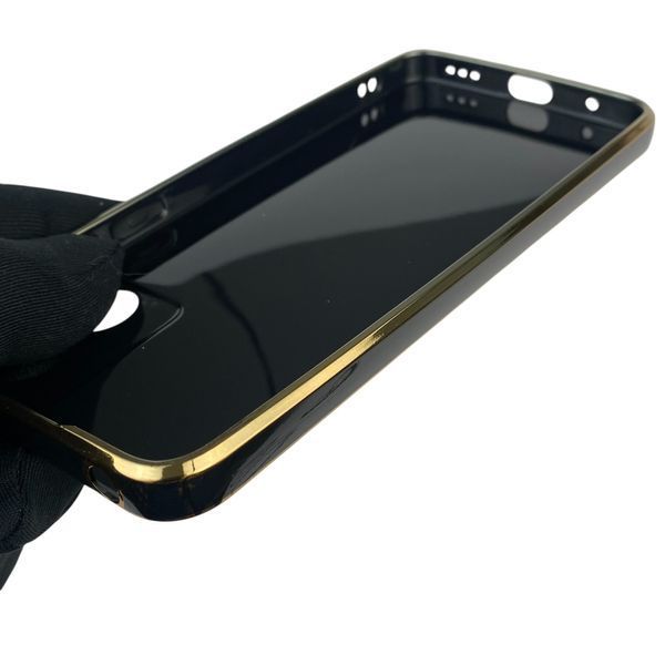 Чохол для Motorola Moto E13 (PAXT0034) з кільцем MagSafe із золотою окантовкою на моторола мото е13 чорний gs1 0022160 фото