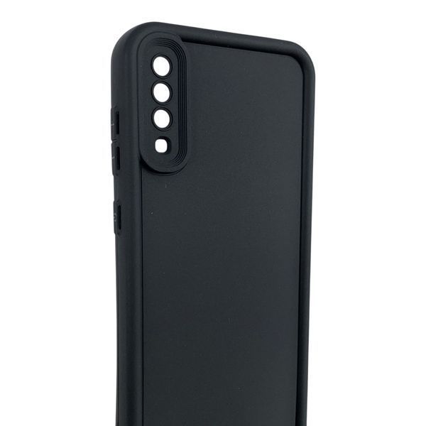 Чехол силиконовый Soft Touch для Samsung Galaxy A70 черный (Полная защита камеры) 0054006 фото