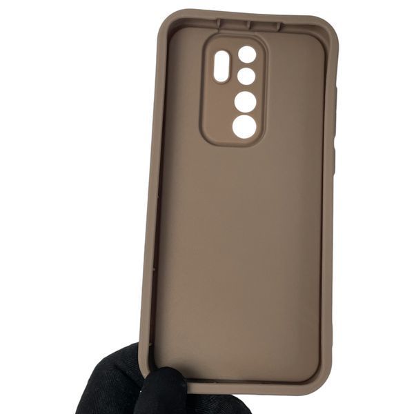 Чехол силиконовый Soft Touch с 3D принтом злой котик для Xiaomi Redmi Note 8 Pro коричневый (Полная защита камеры) 0047069 фото