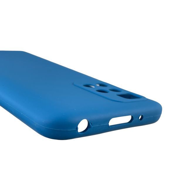 Чехол для Xiaomi Redmi 10 (4G) силиконовый с микрофиброй нескользящий на сяоми редми 10 4г синий 0032542 фото